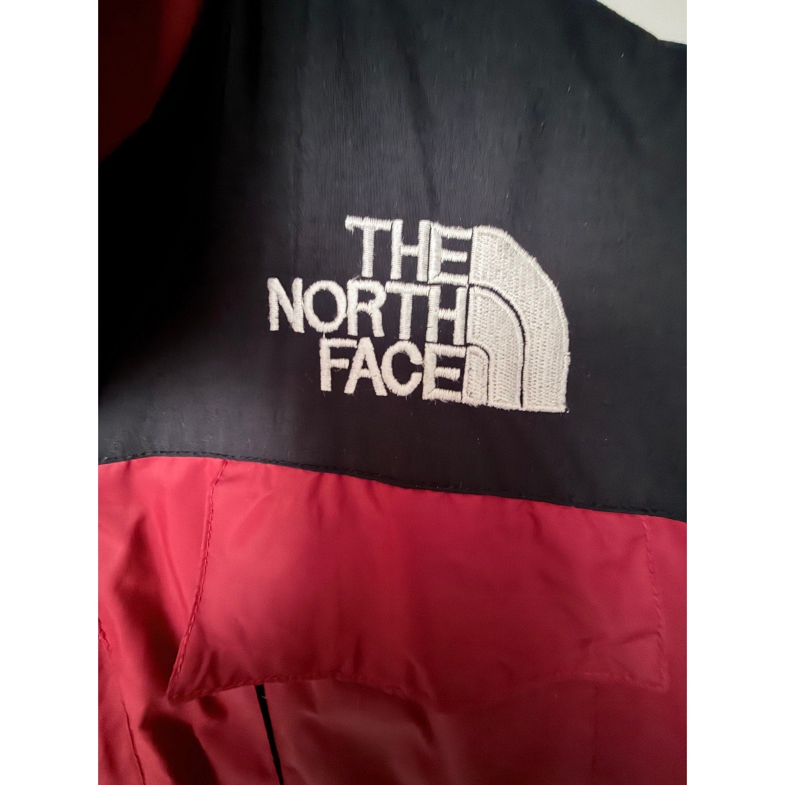 The North Face Gore-Tex Ski Jacket Boys Medium Red Black Fleece Lined Hooded
