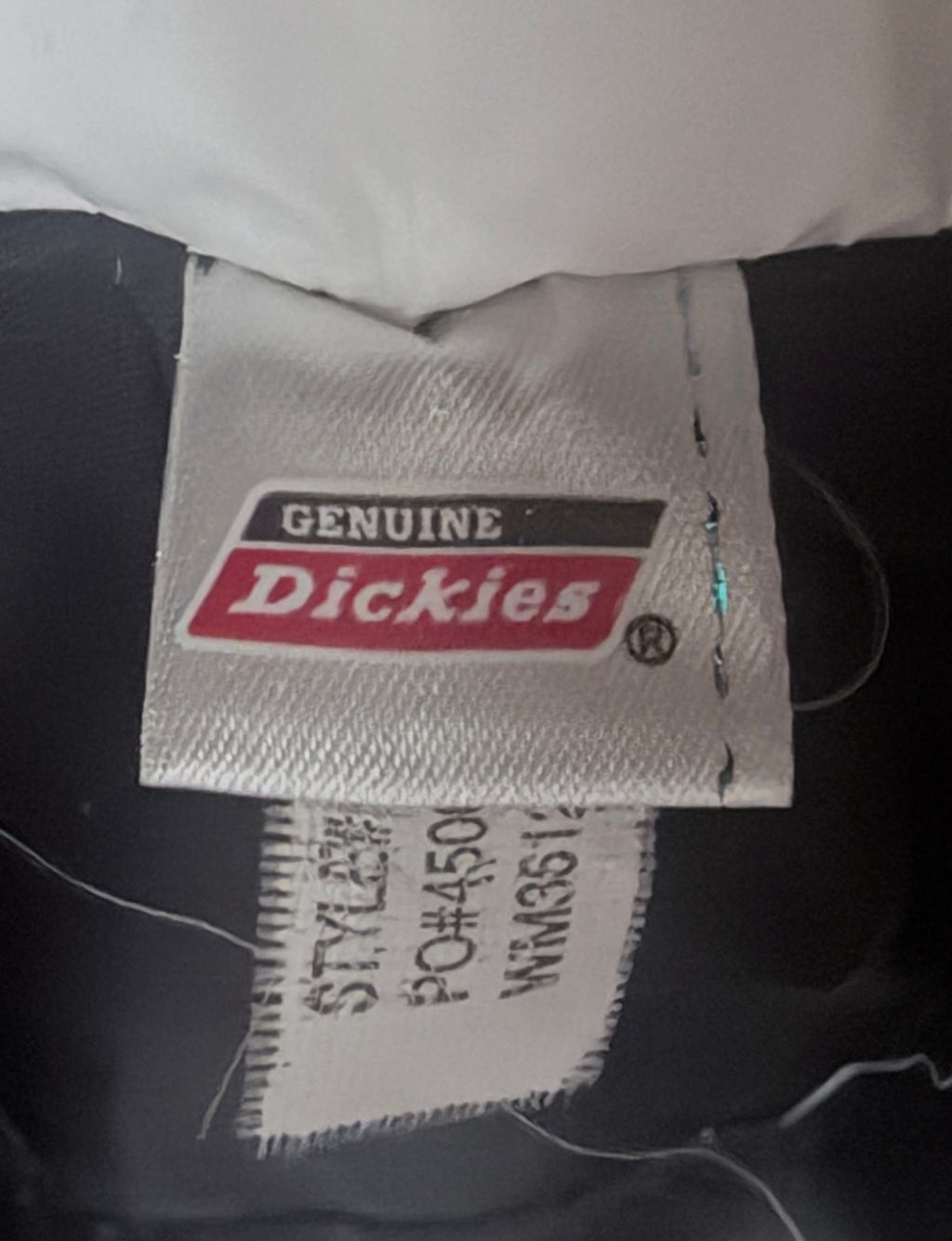 Dickies Men's Black Full-Zip Hooded Jacket — brand label