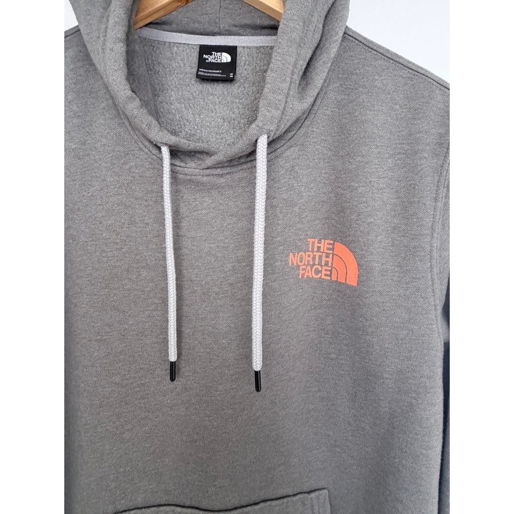 The North Face Graphic Hoodie Mens Medium Gray Pullover Sweatshirt Outdoor
