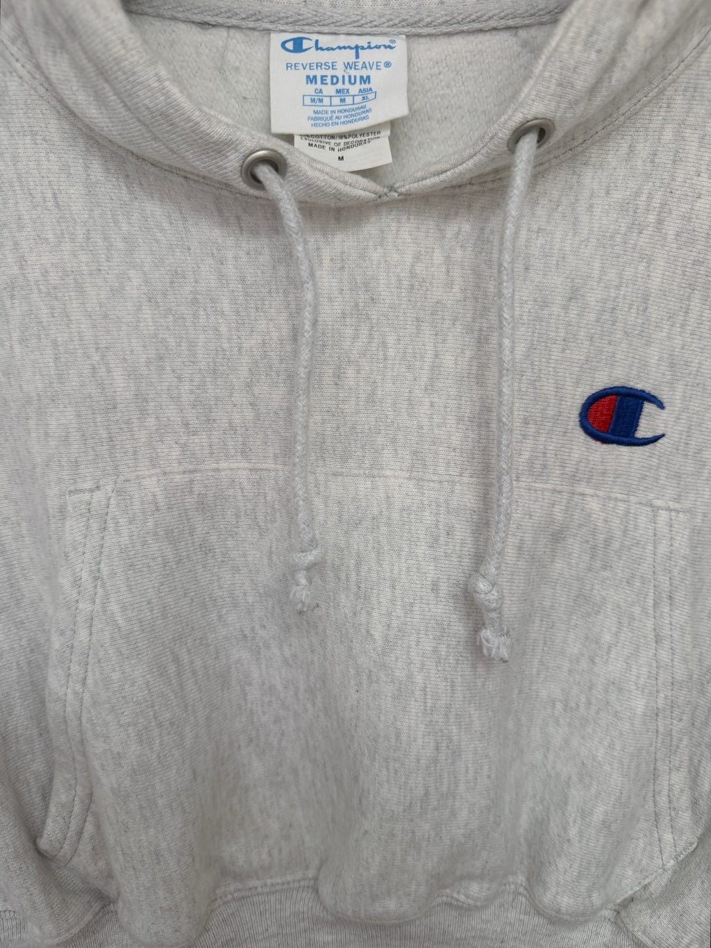 Champion Women's White Reverse Weave Cropped Hoodie Hoodie — view 4