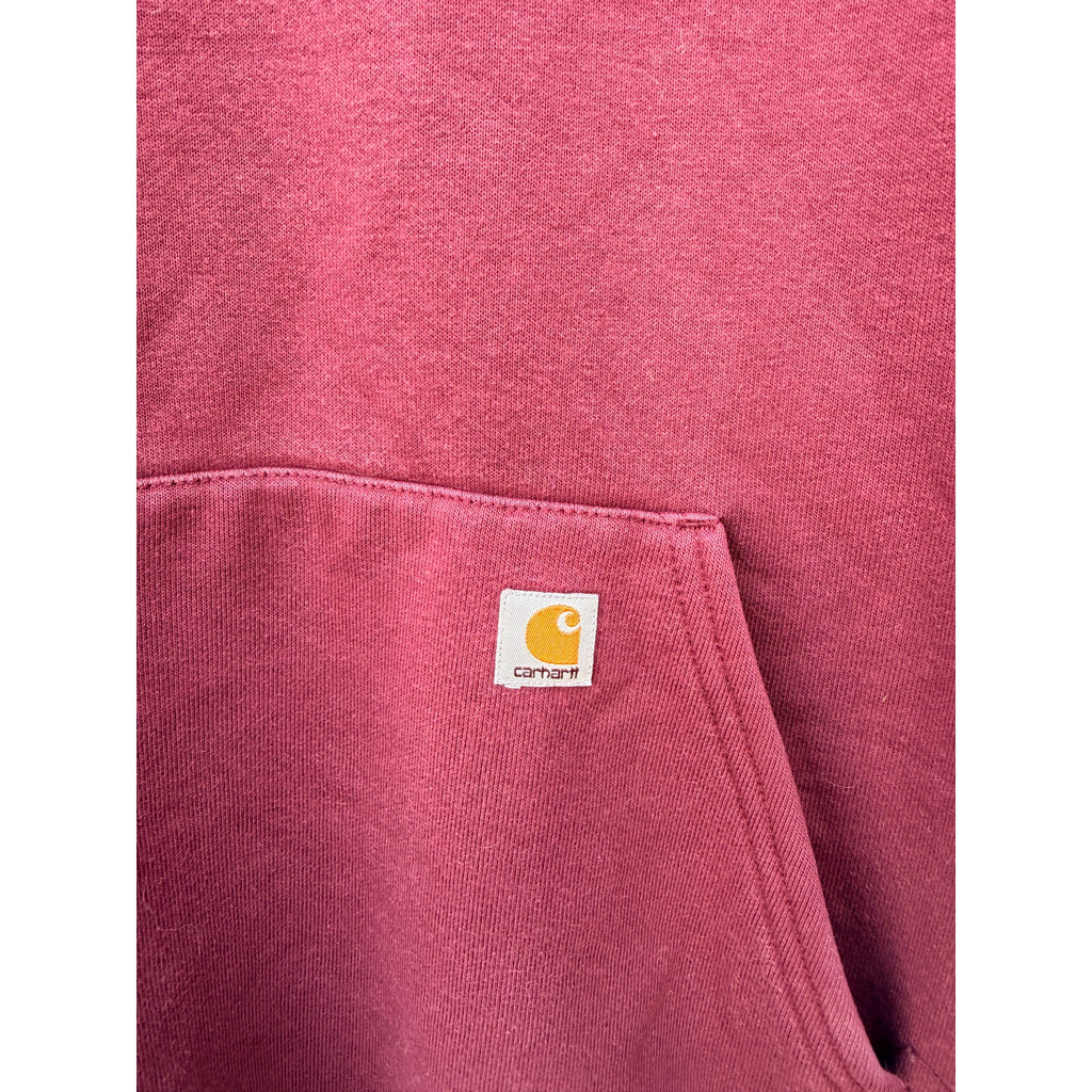 Carhartt Hoodie Womens M Burgundy Workwear Pullover Heavyweight