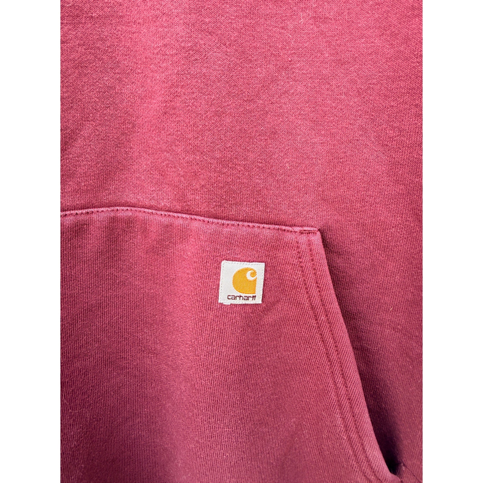 Carhartt Hoodie Womens M Burgundy Workwear Pullover Heavyweight