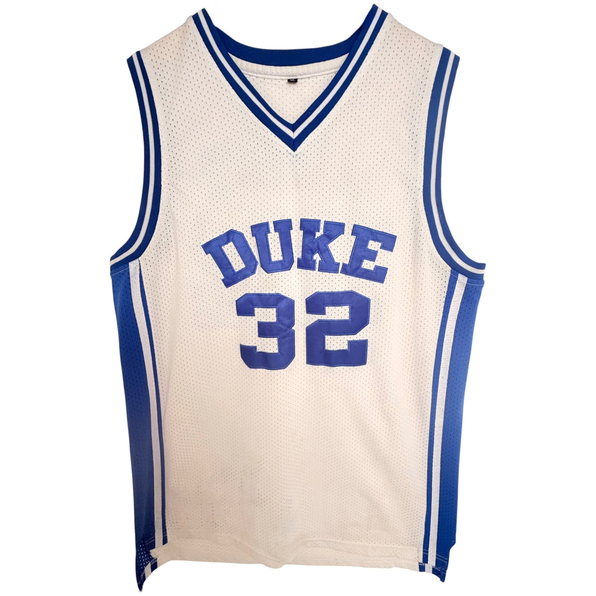 White Blue Duke Christian Laettner Number Basketball Jersey - Men's XL