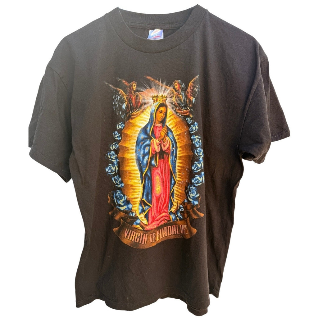 Virgin De Guadalupe Religious Graphic T Shirt Tennessee River Mens L