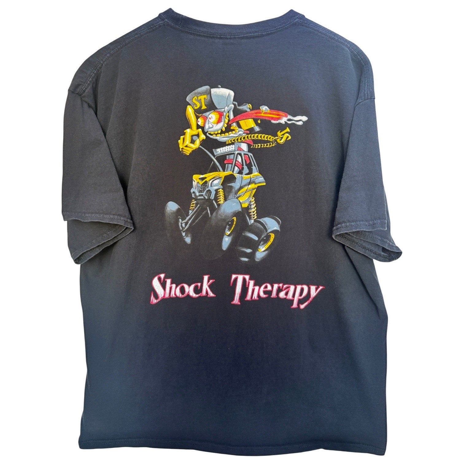 Shock Therapy Graphic T Shirt Mens XL Gray Off Road ATV Racing Graphic Tee