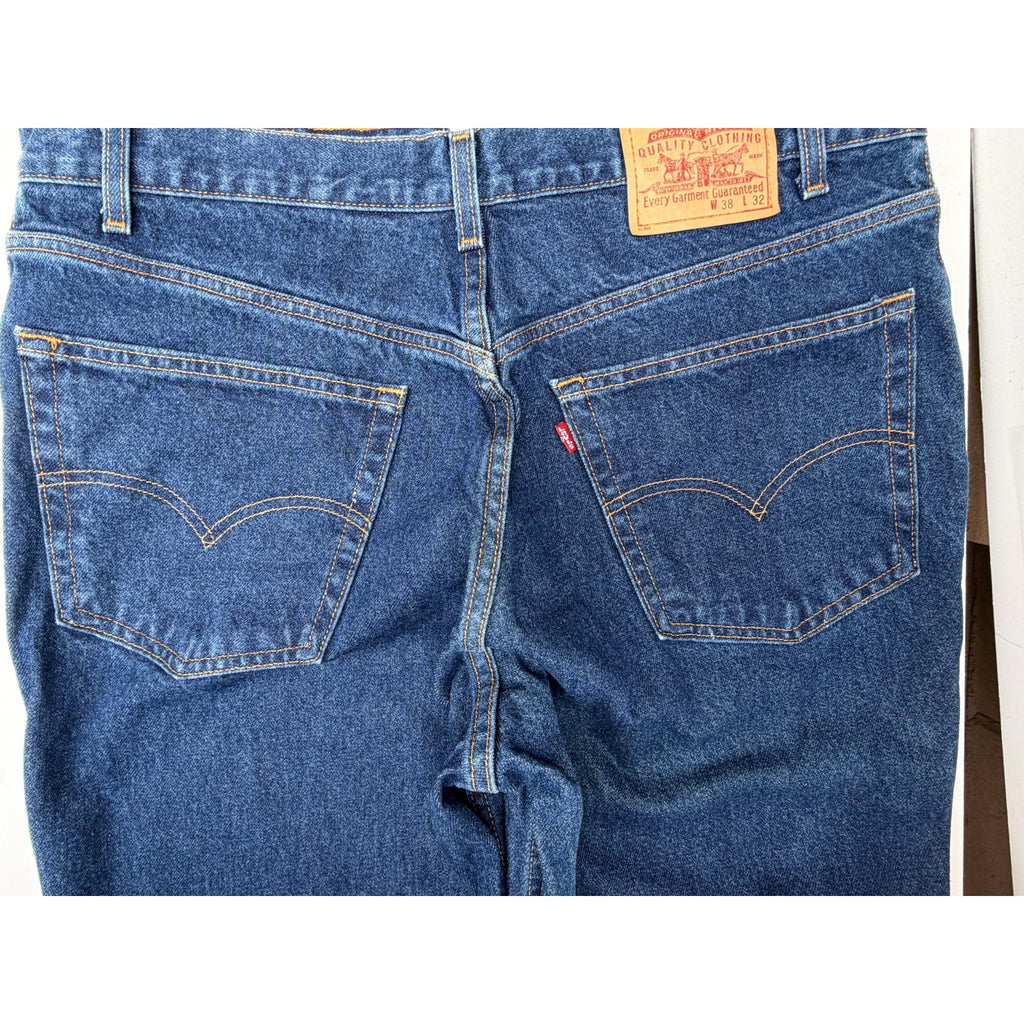 Levi's Jeans Mens 38x32 Blue Relaxed Straight Leg Denim Classic Fit,Levi's jeans