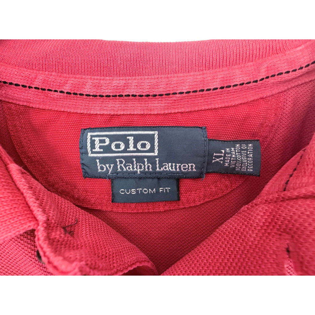 Polo Ralph Lauren Polo Shirt Mens XL Red Custom Fit Pony Logo