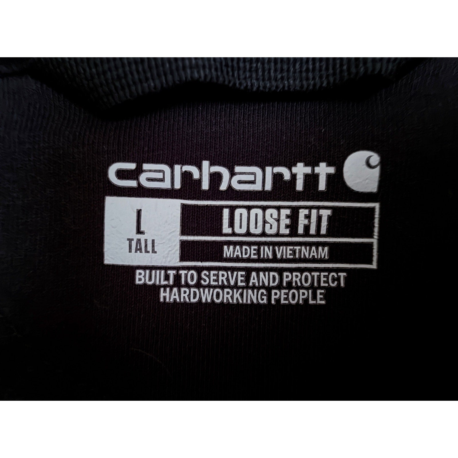 Carhartt Loose Fit Mens Black Hoodie Large Tall Sweatshirt