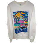 Vintage 1990 Helsinki Finland Graphic Sweatshirt Unisex XL