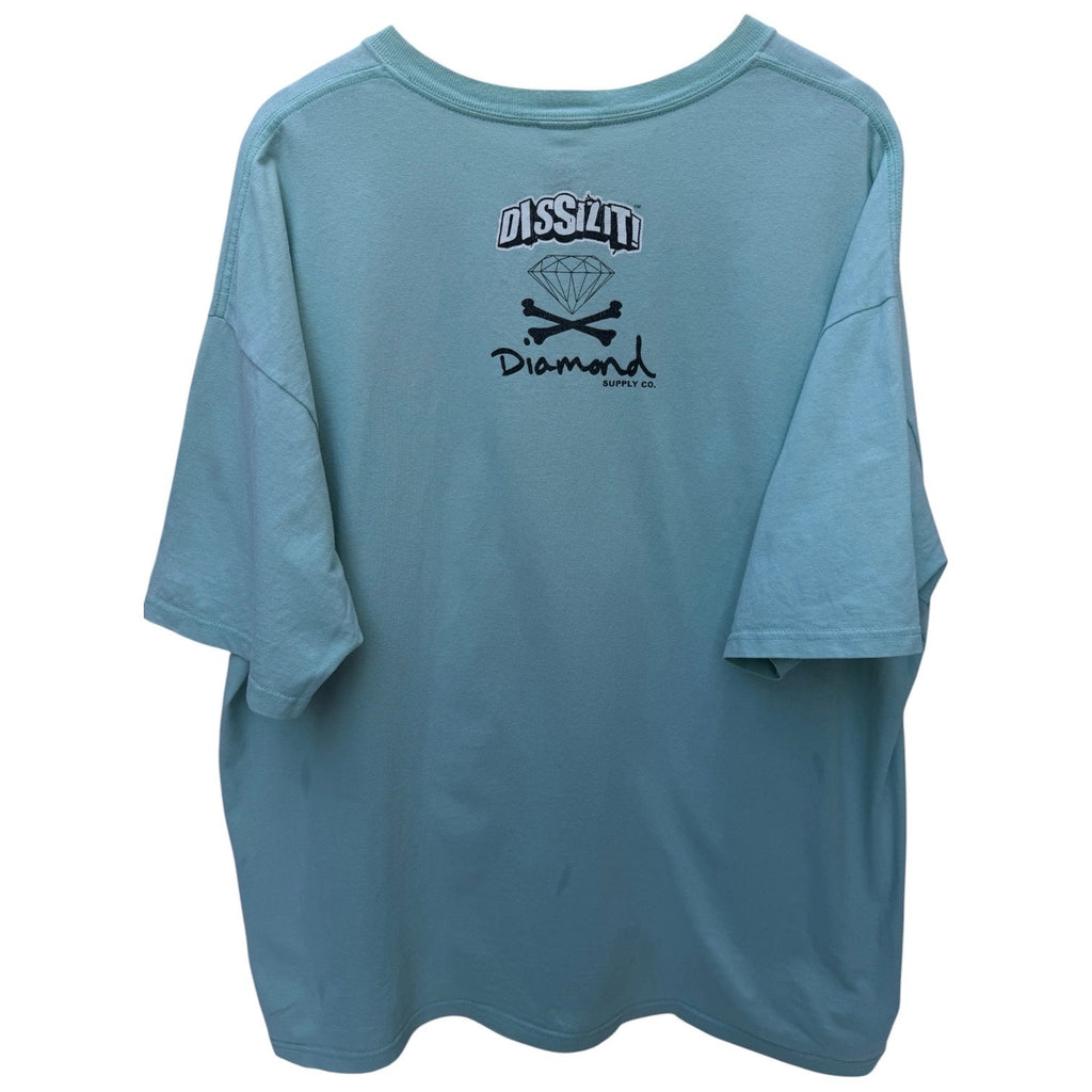 Dissizit Graphic T Shirt Mens XXL Mint Green Streetwear Skull Logo Tee