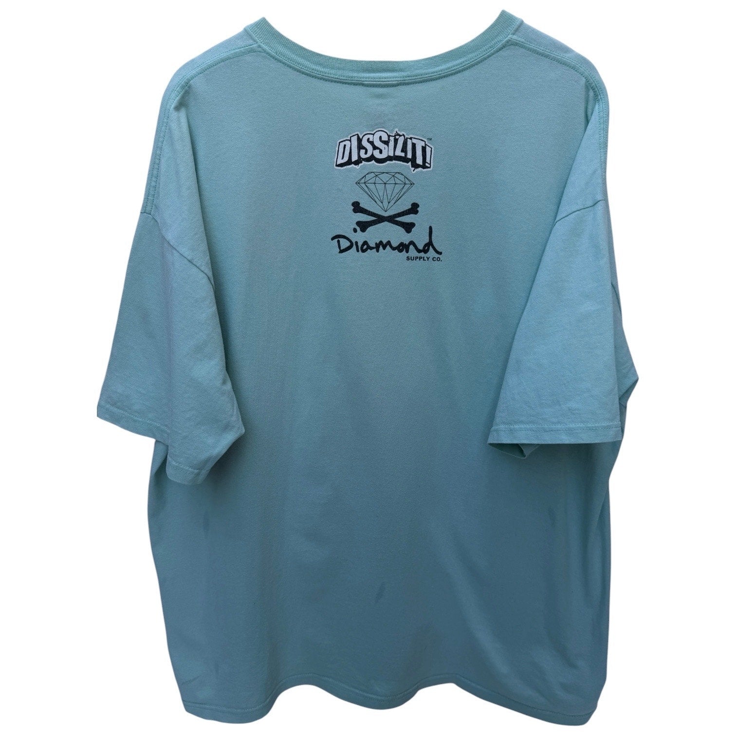 Dissizit Graphic T Shirt Mens XXL Mint Green Streetwear Skull Logo Tee