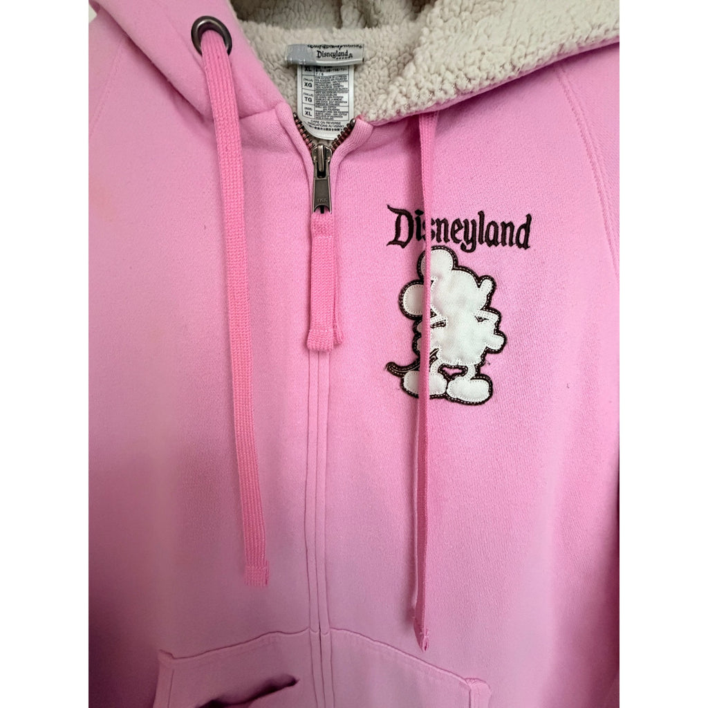 Disneyland Mickey Mouse Sherpa Hoodie Womens XL
