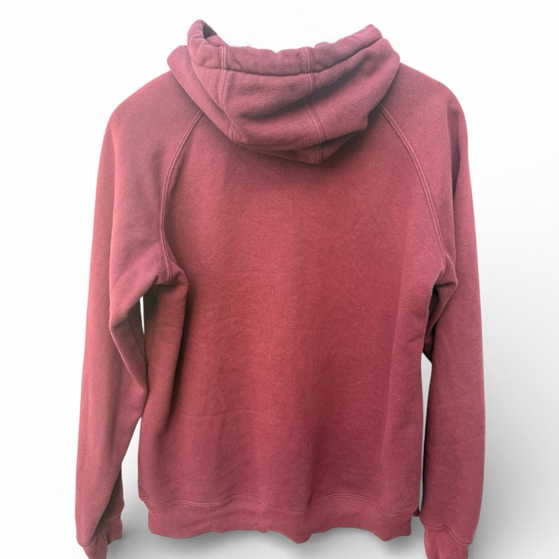 Carhartt Hoodie Womens M Burgundy Workwear Pullover Heavyweight