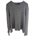 Polo Ralph Lauren Lambswool Sweater Mens XL Gray Rib Knit