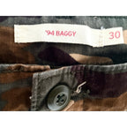 Levi's '94 Baggy Green Camo Cargo Pants Womens 30x30