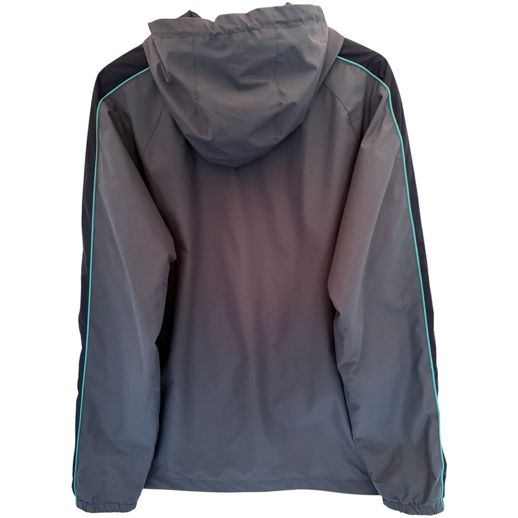 New Balance Windbreaker Jacket Mens Large Gray Blue Full Zip Hooded