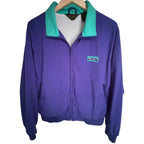 Eddie Bauer Full Zip Windbreaker Jacket Blue Green Mens M