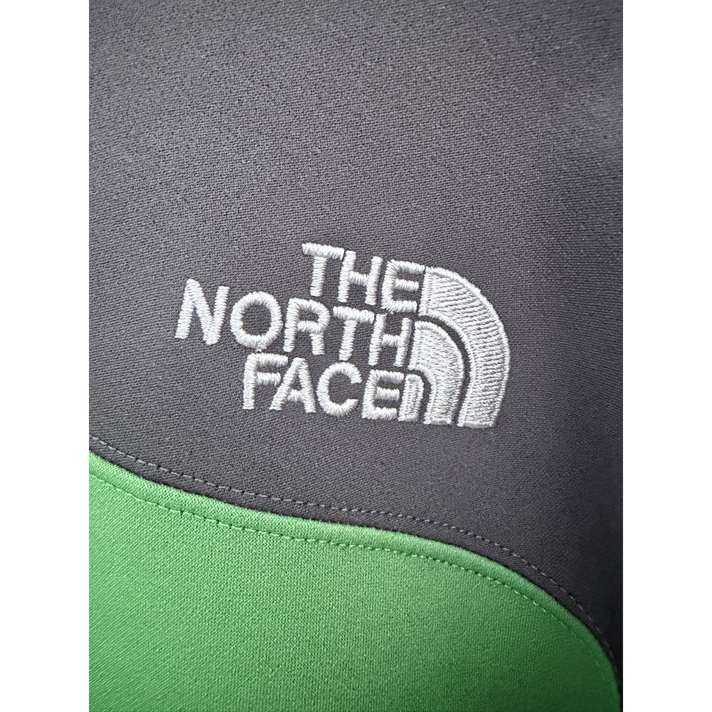 The North Face Soft Shell Jacket Mens Large Green Gray Full Zip Fleece Lined