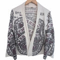 Cherry Brandy Graphic Cardigan Womens Open Front