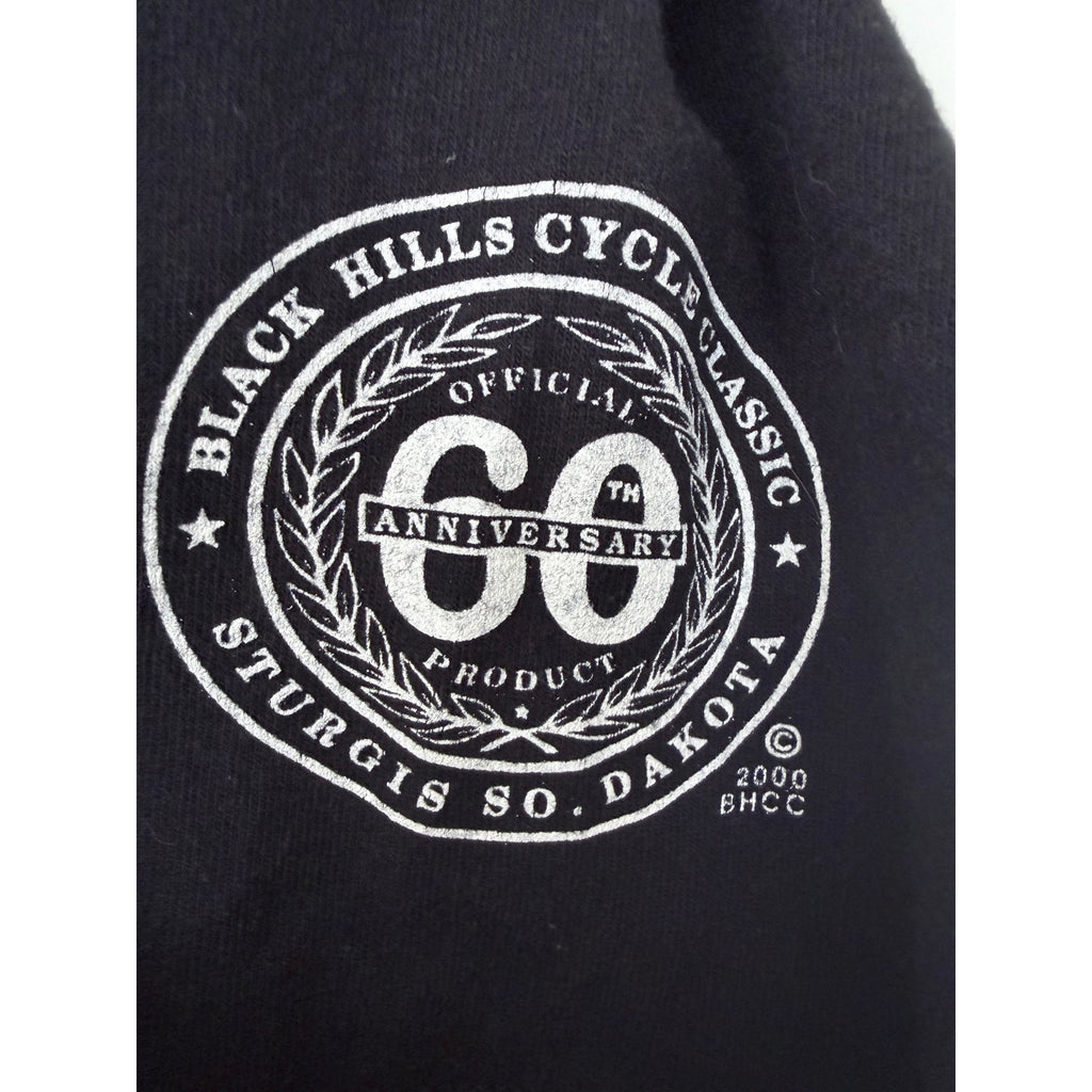 Vintage Sturgis 2000 Black Hills Cycle Classic T Shirt Mens XL Black Eagle Biker