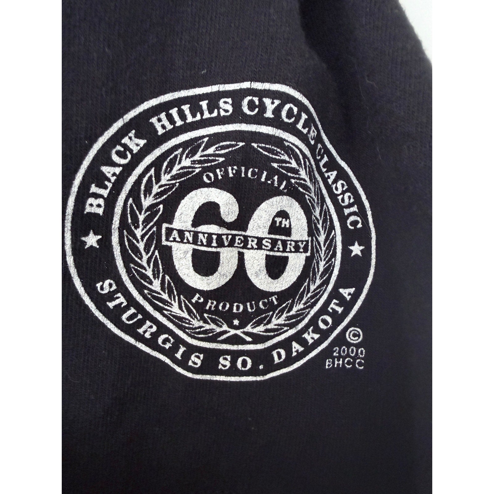 Vintage Sturgis 2000 Black Hills Cycle Classic T Shirt Mens XL Black Eagle Biker