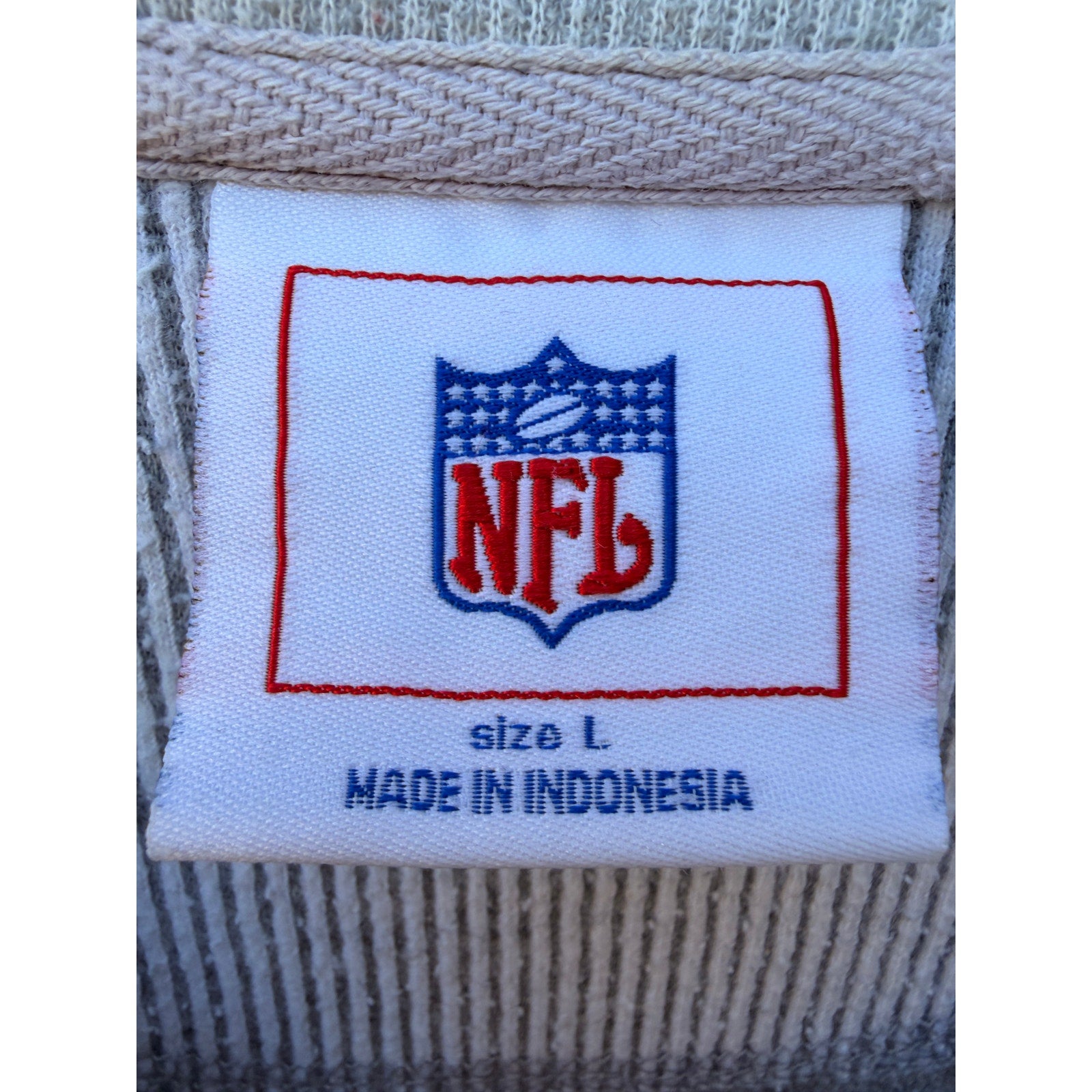 NFL Las Vegas Raiders Ribbed Crewneck Sweatshirt Large