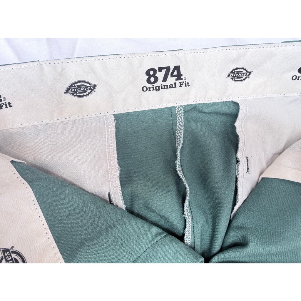 Dickies Mens Pants 34x32 Green Original Fit Workwear Straight Leg Chinos