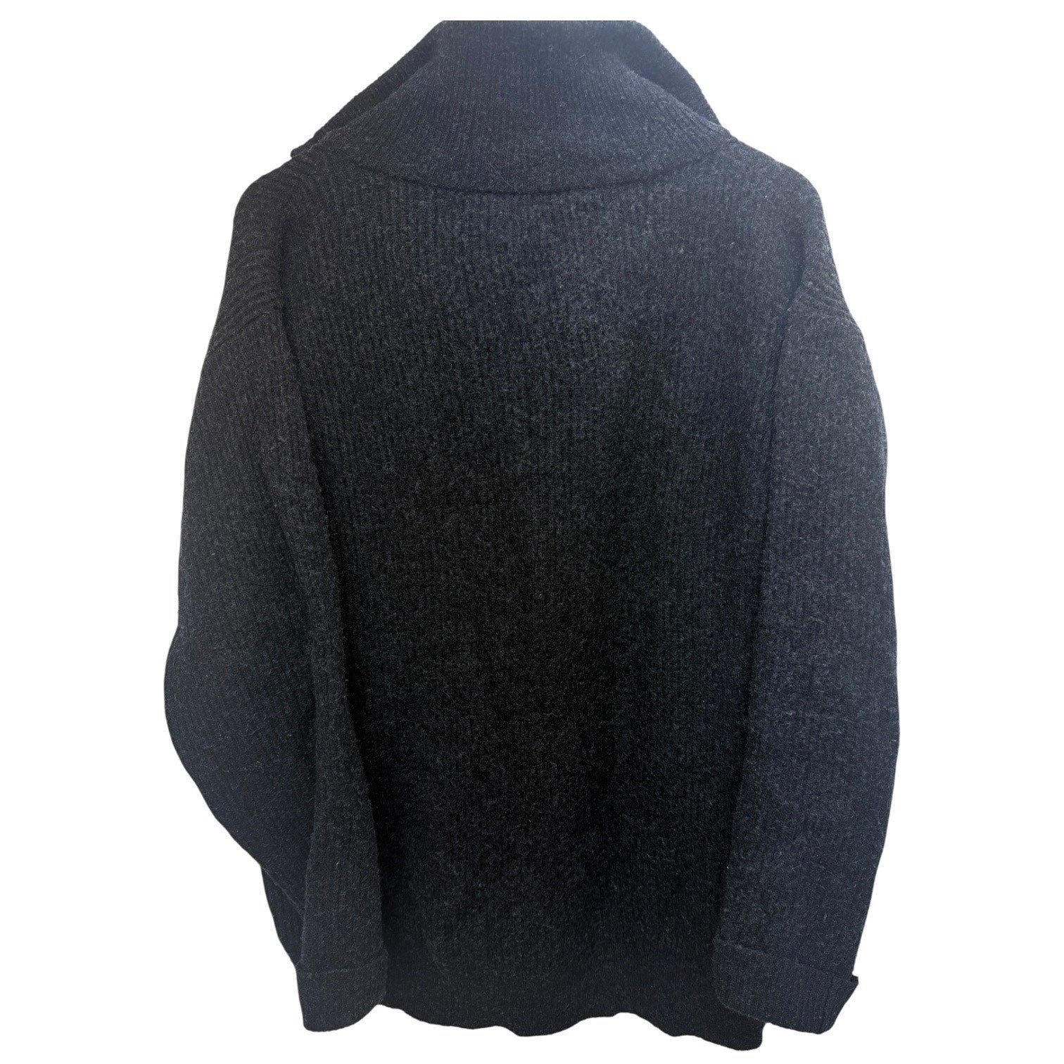 Oisin Ban Irish Wool Half Zip Sweater Mens Medium Black Made In Ireland Donegal
