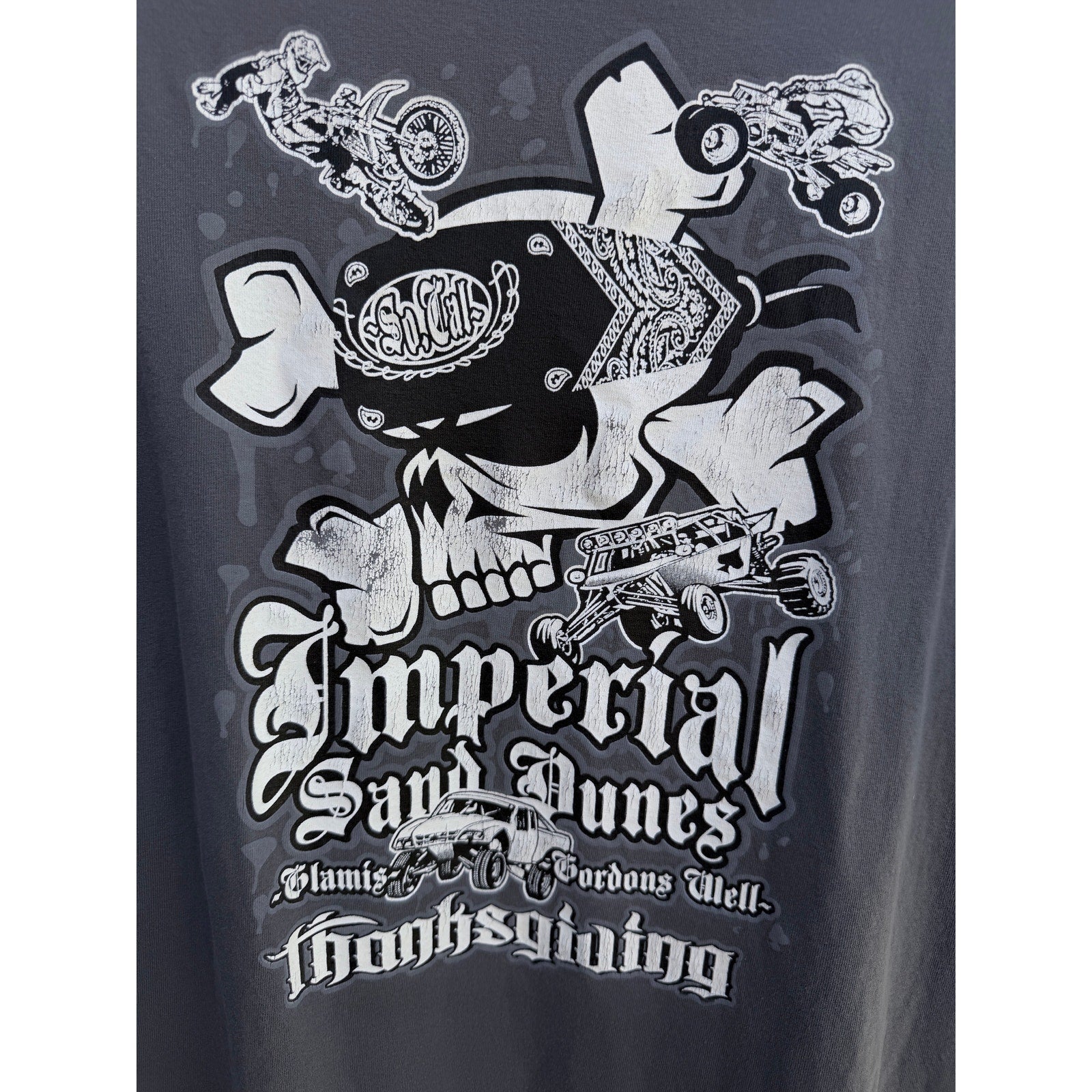 Imperial Sand Dunes T Shirt Mens XL Black Off Road Motocross Desert Graphic Tee