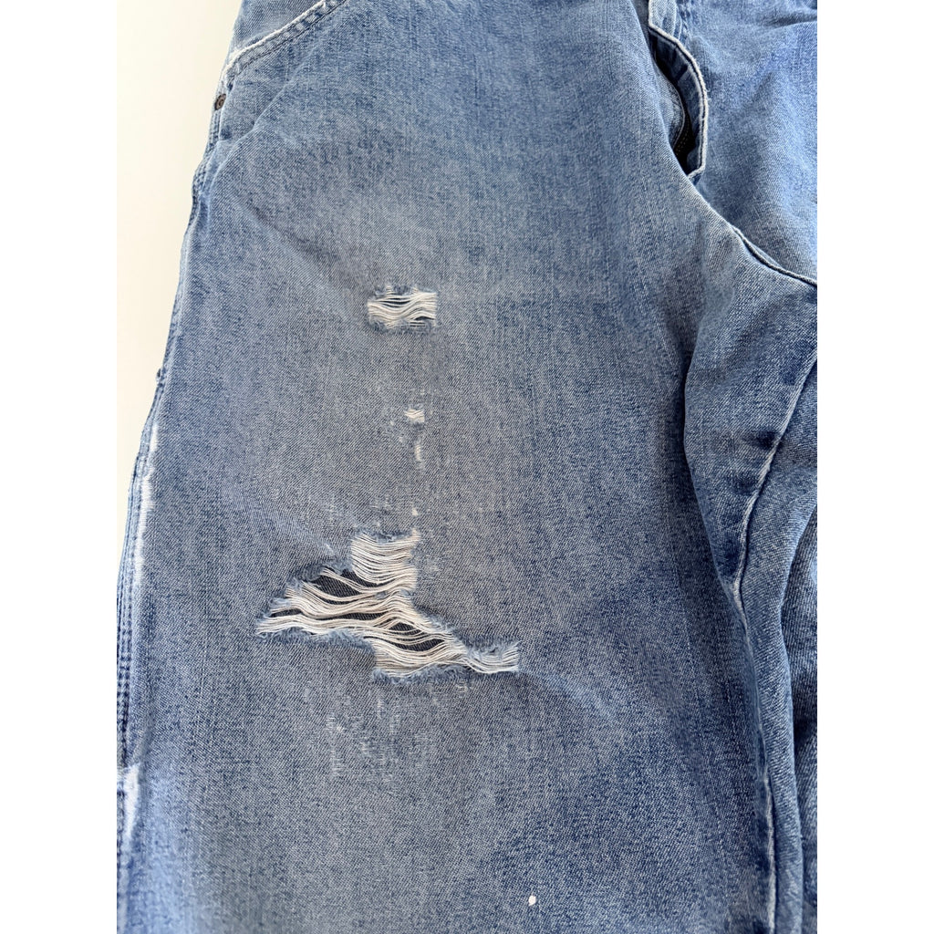 Wrangler Carpenter Jeans Mens 38x30 Blue Denim Workwear Utility Pants