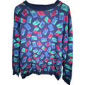 Northern Isles Vintage Sweatshirt Mens L Navy Ski Print Crewneck Pullover 90s