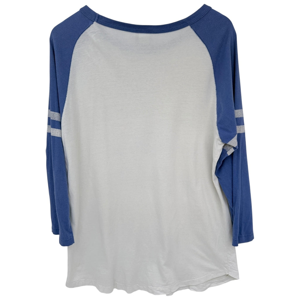 Seattle Seahawks Raglan Shirt Womens Large Blue White NFL Football Tee