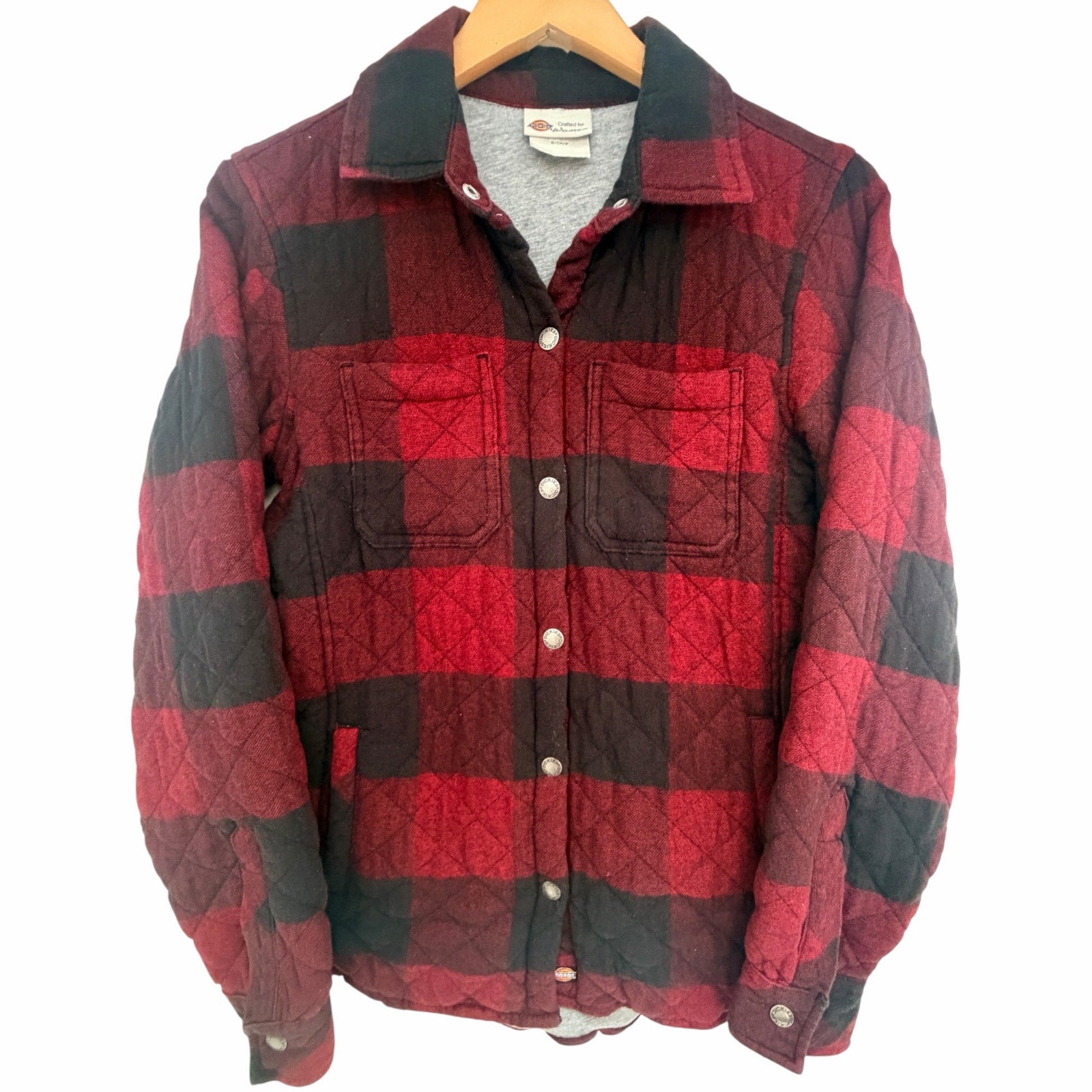 Dickies Quilted Buffalo Plaid Shirt Jacket Women's Small