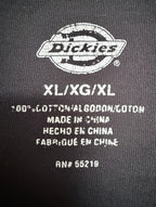 Dickies Men's Black Crewneck T-Shirt — brand label