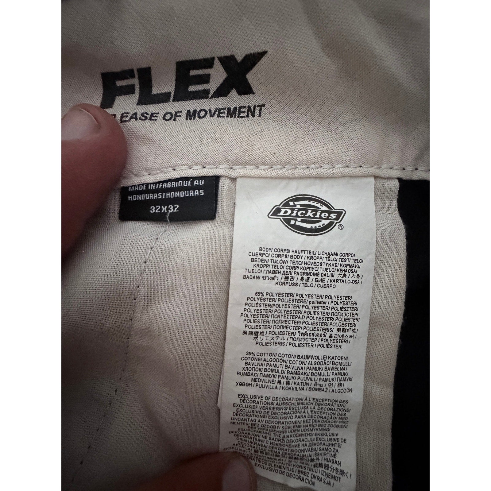 Dickies Flex Work Pants Mens 32x32 Black