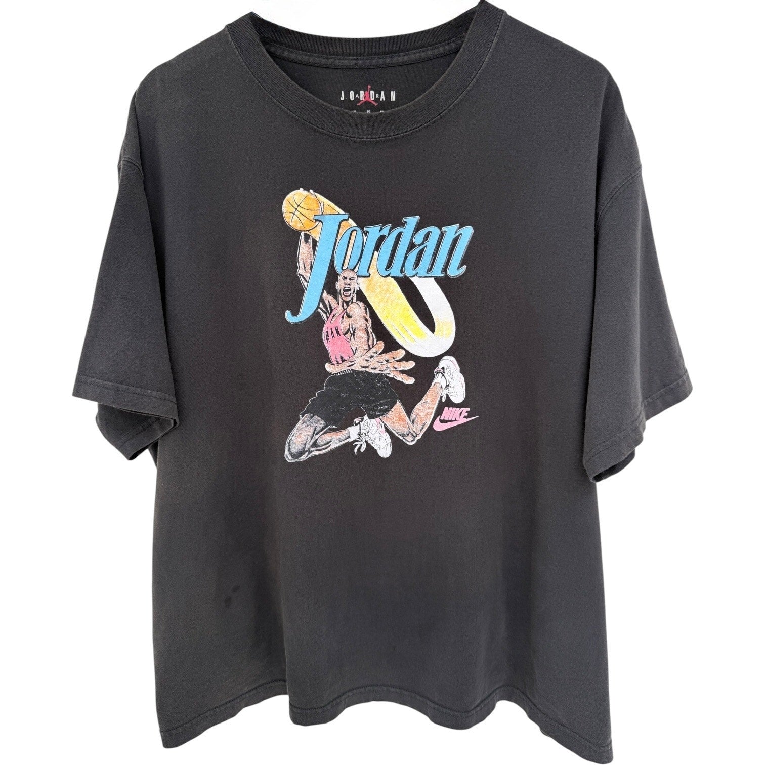 Jordan Graphic T Shirt Mens XL Black Nike Basketball Streetwear Tee
