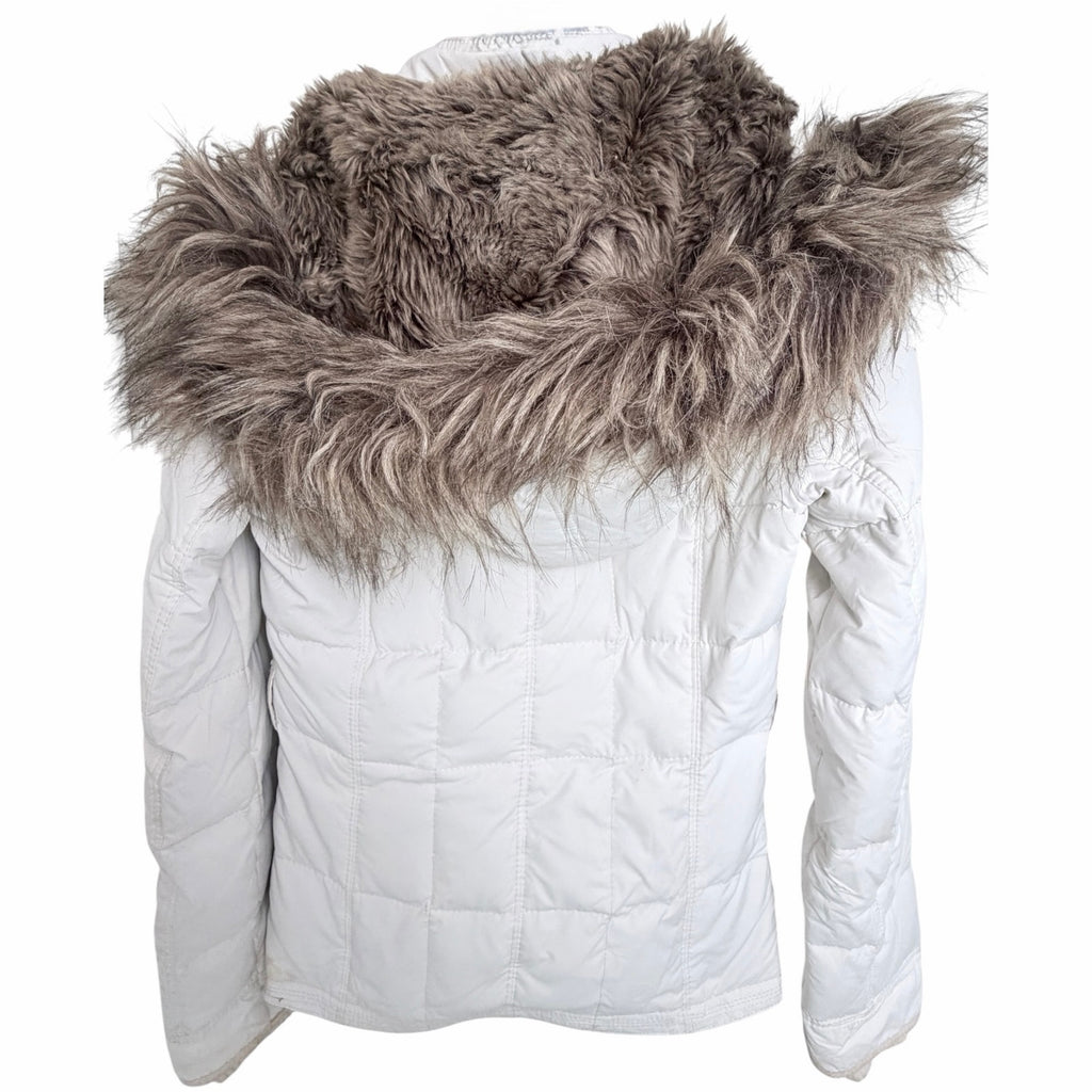Abercrombie & Fitch White Puffer Jacket