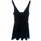Patagonia Organic Cotton Faux-Wrap Black Dress XS detail image 2