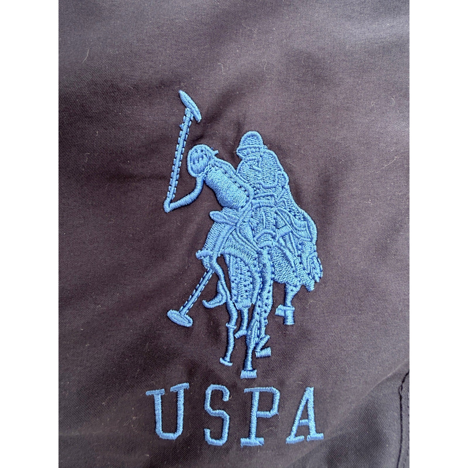 U.S. Polo Assn Swim Trunks Mens Small Black Blue Mesh Lined Board Shorts