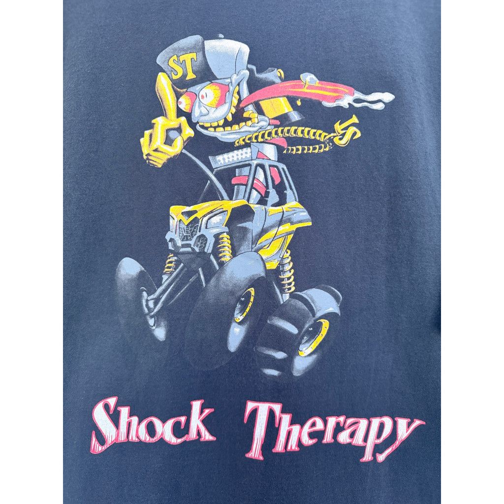 Shock Therapy Graphic T Shirt Mens XL Gray Off Road ATV Racing Graphic Tee