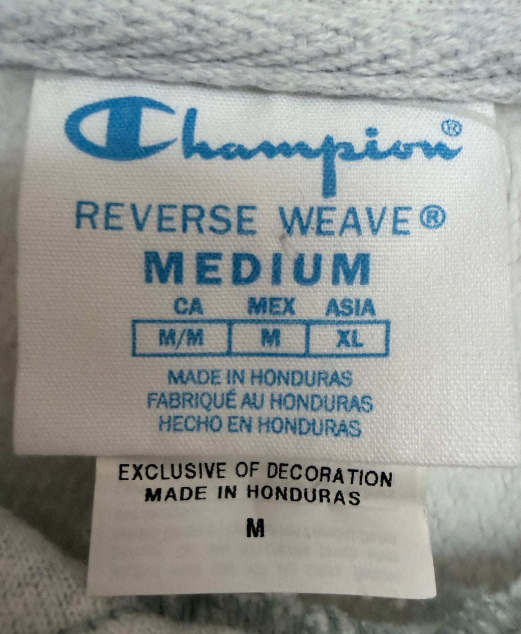Champion Women's White Reverse Weave Cropped Hoodie Hoodie — brand label