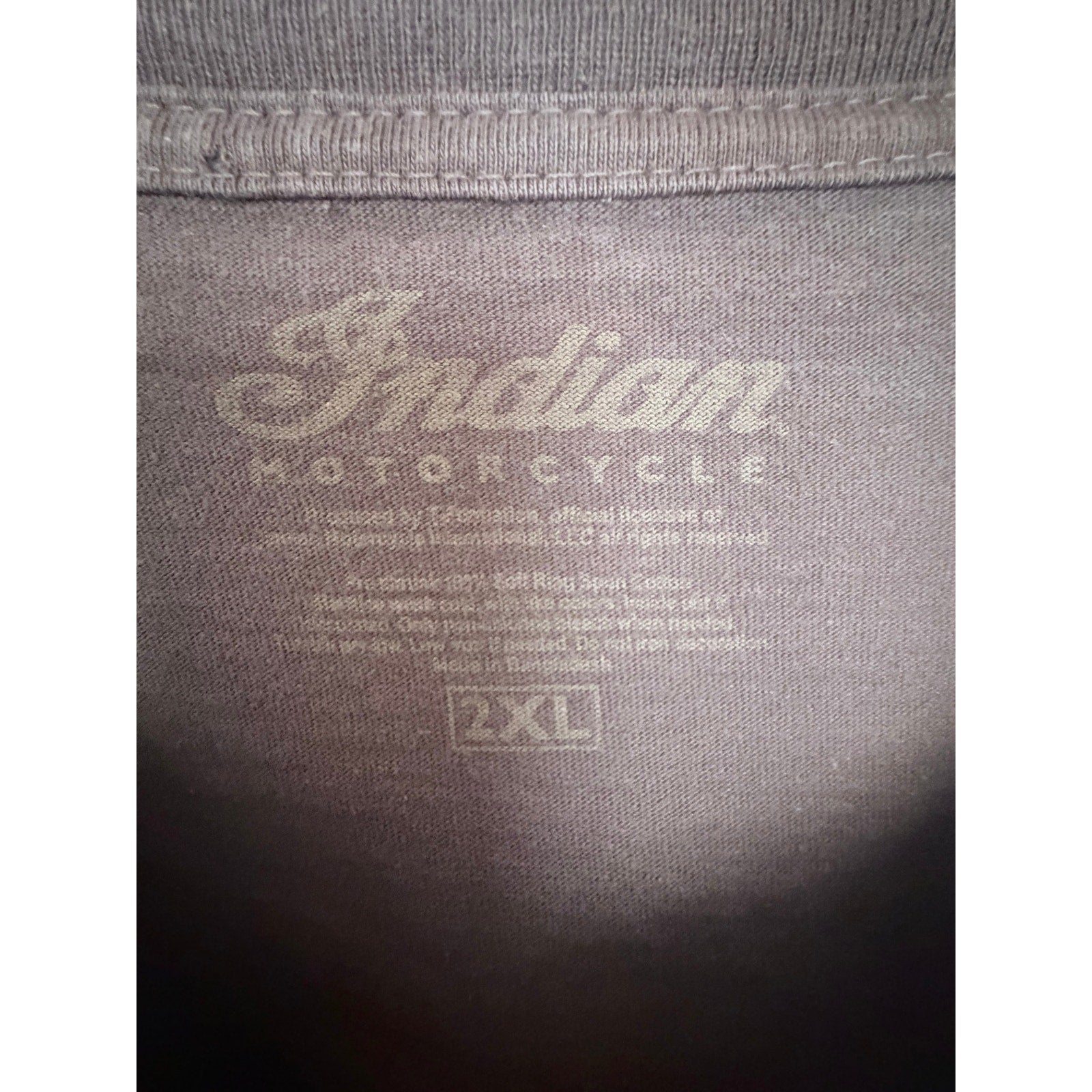 Indian Motorcycle Kansas City Graphic T Shirt Mens 2XL Brown Logo Tee