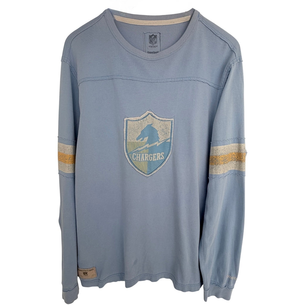 Reebok Vintage San Diego Chargers Crop Sweatshirt Mens Large Blue NFL