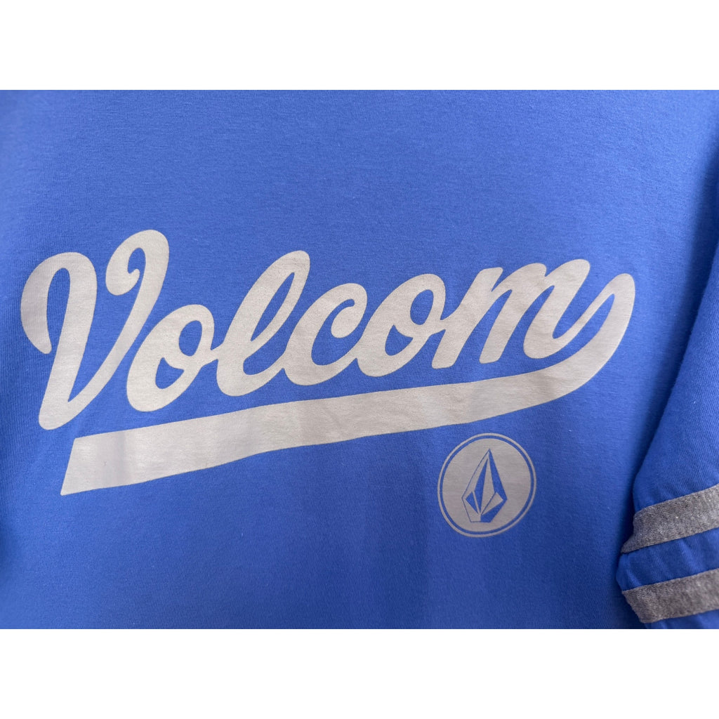 Volcom Graphic T Shirt Mens Medium Blue Logo Short Sleeve Skate Tee New