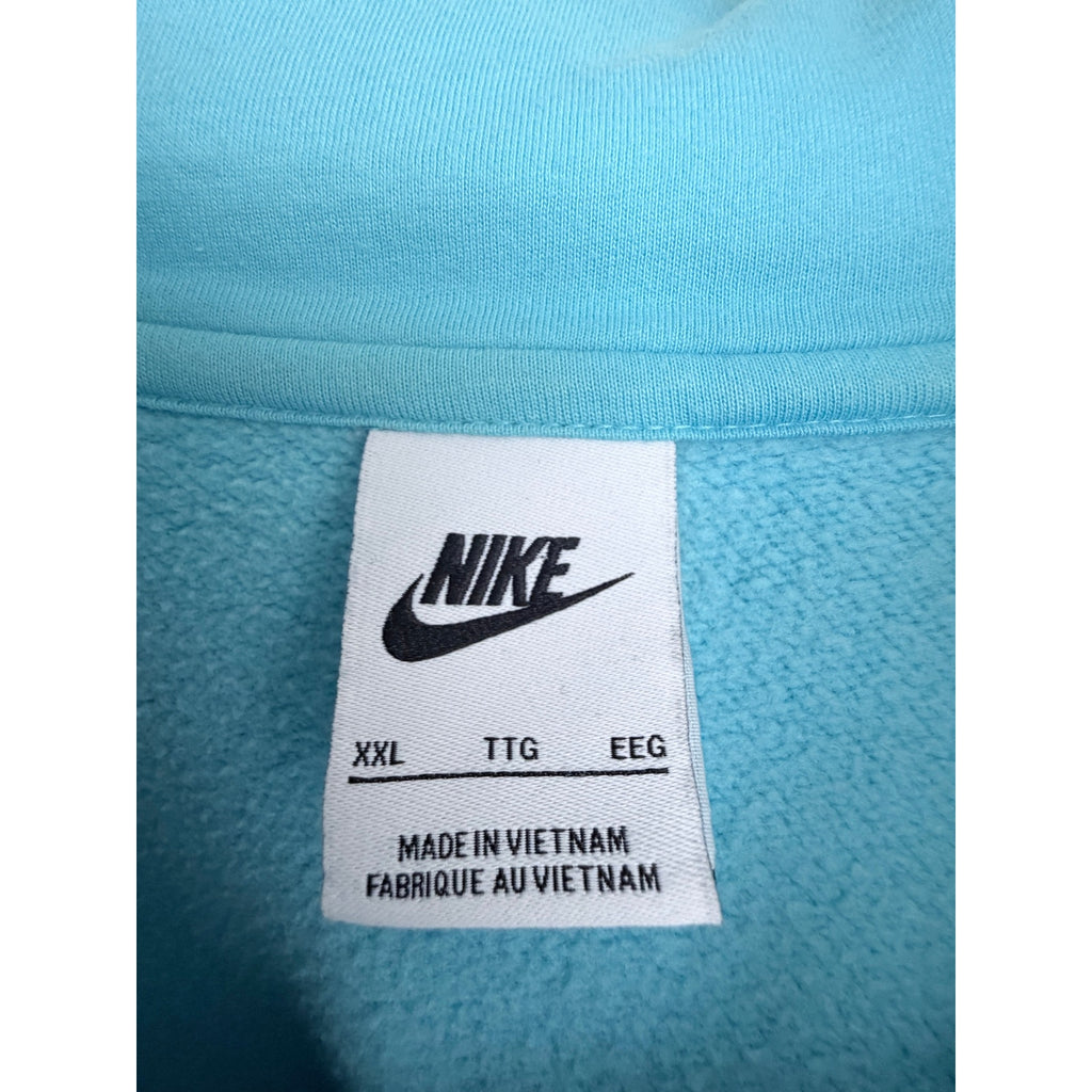 Nike Hoodie Mens XXL Blue Pullover Fleece Sweatshirt Swoosh Pocket Casual