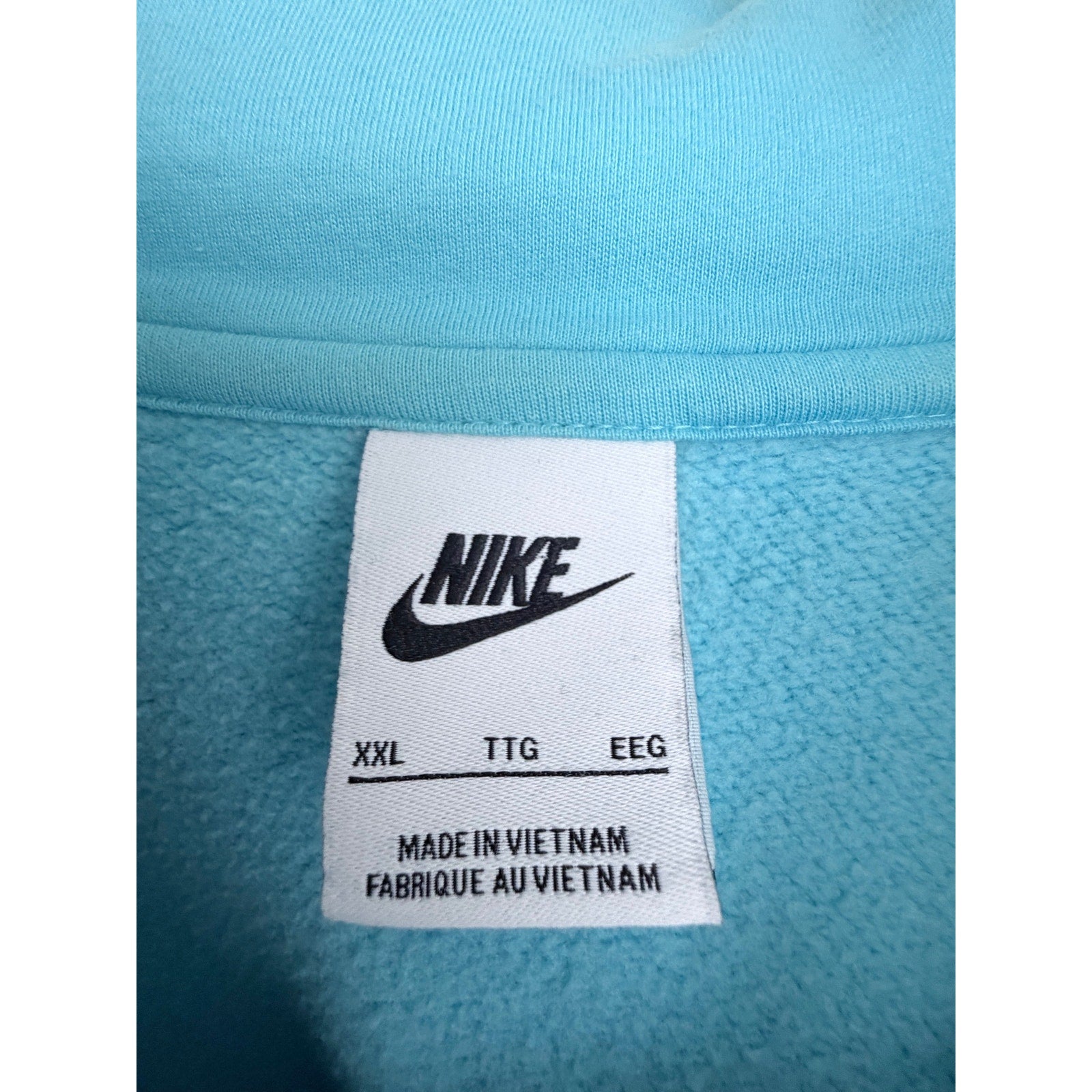 Nike Hoodie Mens XXL Blue Pullover Fleece Sweatshirt Swoosh Pocket Casual