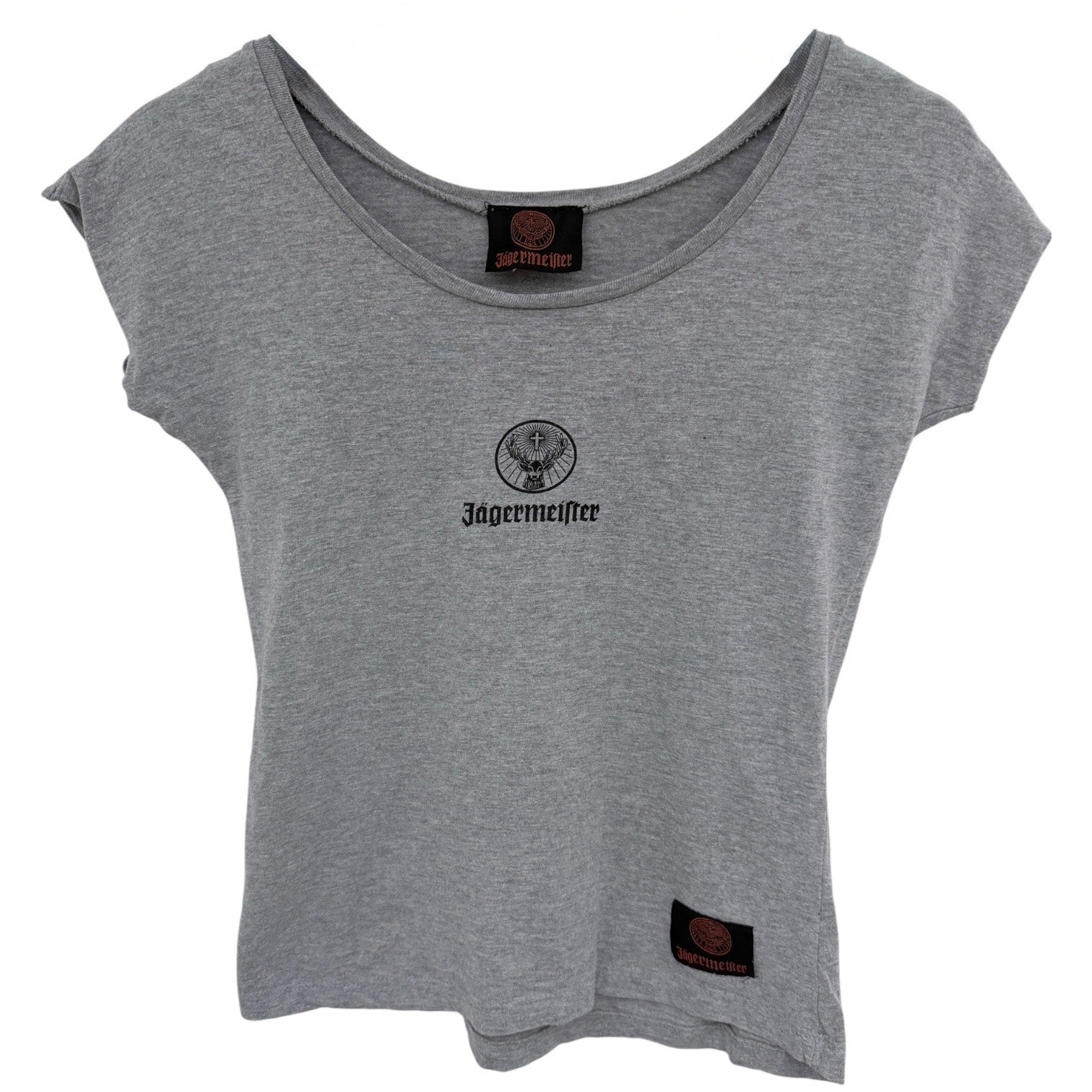 Jagermeister Graphic T Shirt Womens M L Gray Embroidered Logo Tee