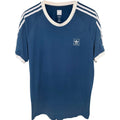 adidas Men's Blue Rugby Colorblock Raglan T-Shirt — front view