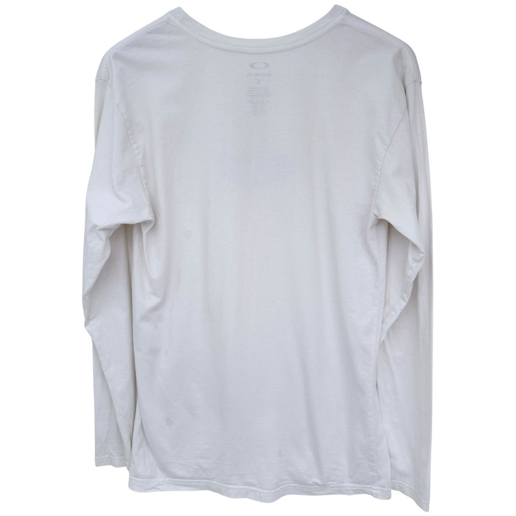 Oakley Long Sleeve Shirt Mens Small White Logo Graphic Tee
