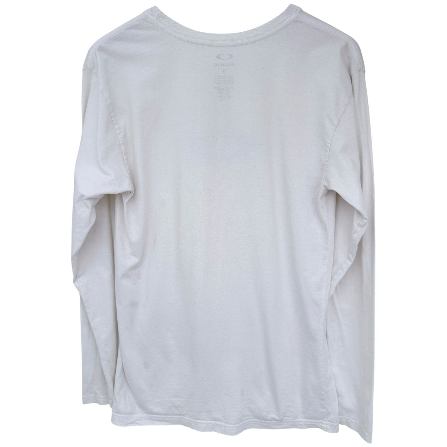 Oakley Long Sleeve Shirt Mens Small White Logo Graphic Tee